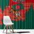 Bangladesh Flag Window Curtain with Royal Bengal Tiger Design