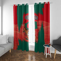 Bangladesh Flag Window Curtain with Royal Bengal Tiger Design