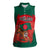Bangladesh Flag Women Sleeveless Polo Shirt with Royal Bengal Tiger Design