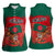 Bangladesh Flag Women Sleeveless Polo Shirt with Royal Bengal Tiger Design