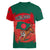 Bangladesh Flag Women V-Neck T-Shirt with Royal Bengal Tiger Design