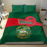 Bangladesh Chittagong Heritage Bedding Set with National Emblem and Flag