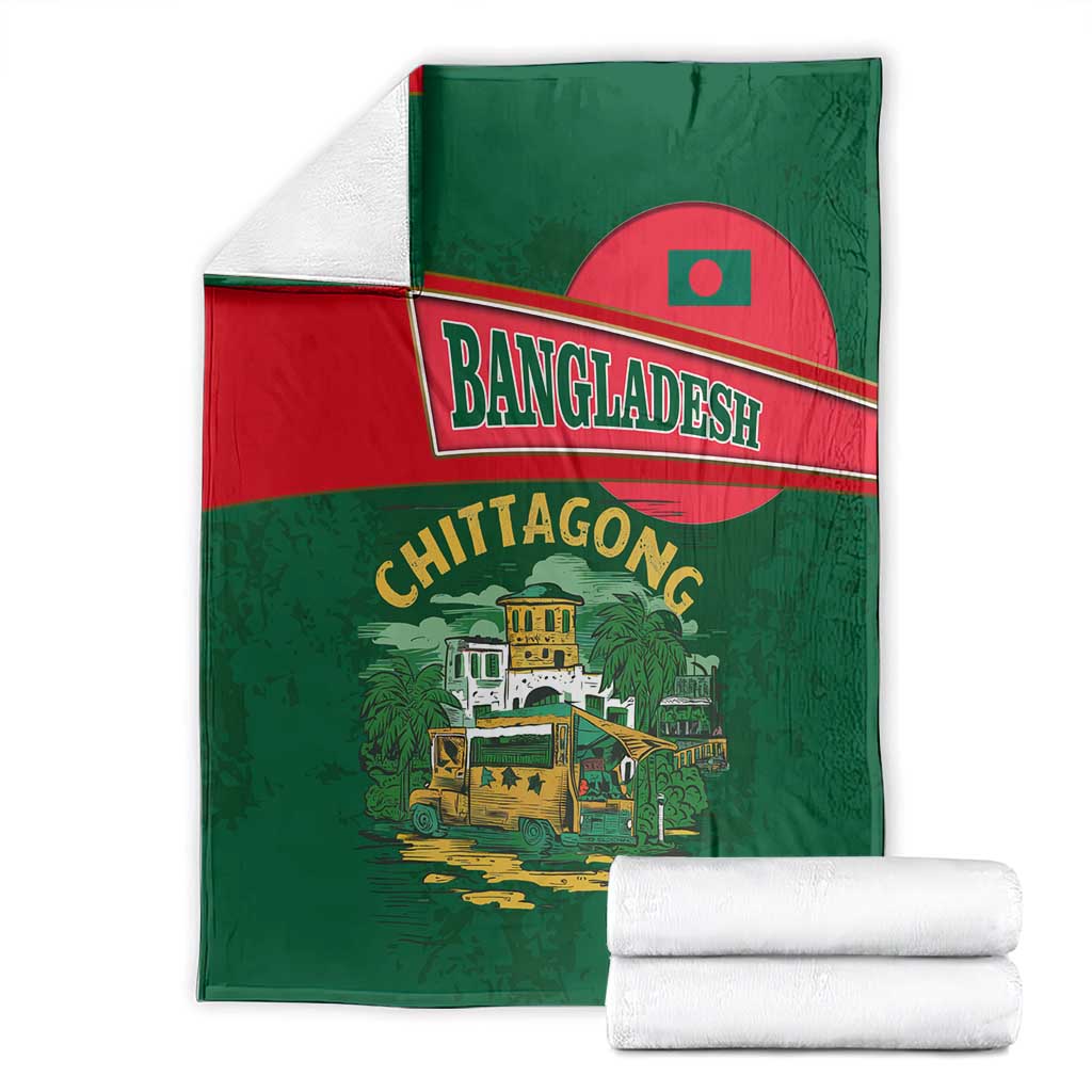 Bangladesh Chittagong Heritage Blanket with National Emblem and Flag