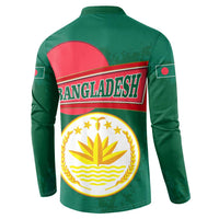 Bangladesh Chittagong Heritage Button Sweatshirt with National Emblem and Flag