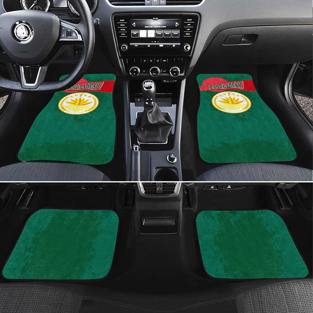 Bangladesh Chittagong Heritage Car Mats with National Emblem and Flag