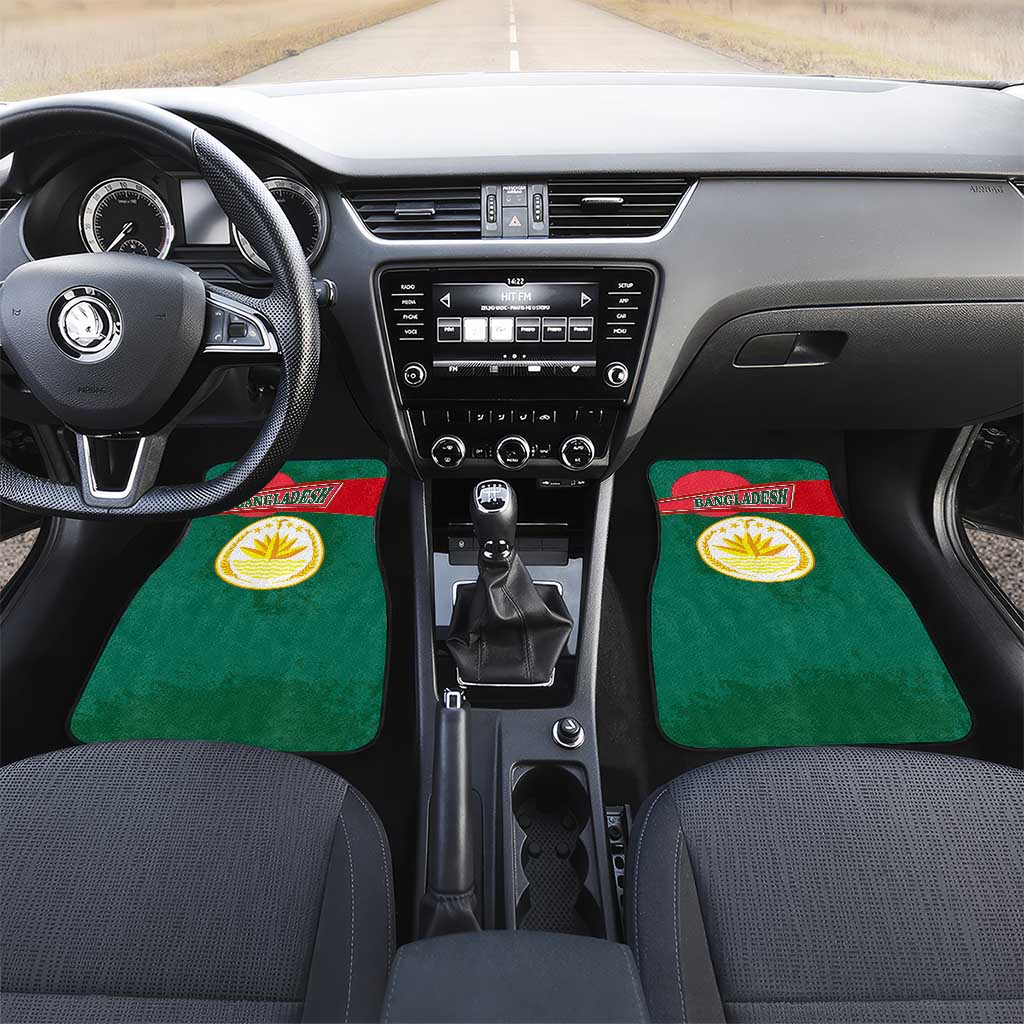 Bangladesh Chittagong Heritage Car Mats with National Emblem and Flag