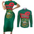 Bangladesh Chittagong Heritage Couples Matching Short Sleeve Bodycon Dress and Long Sleeve Button Shirt with National Emblem and Flag