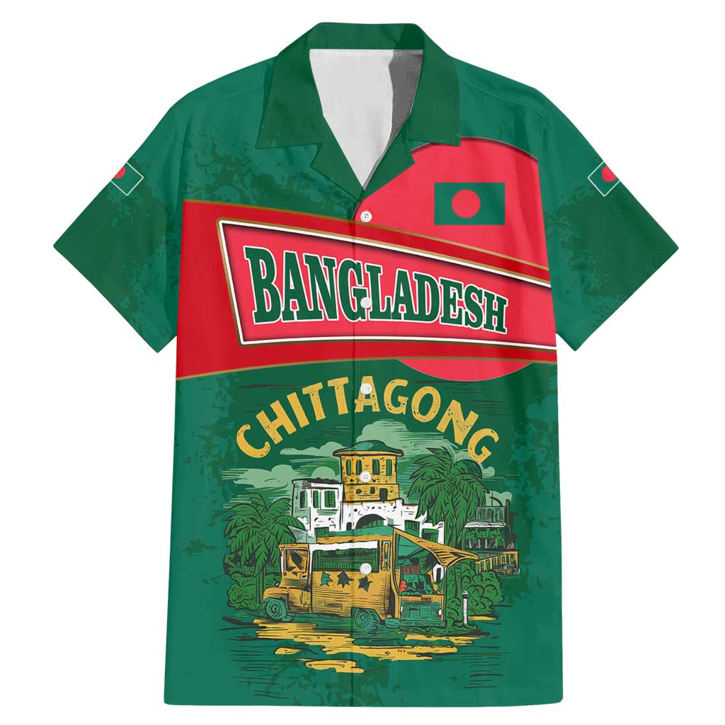 Bangladesh Chittagong Heritage Family Matching Mermaid Dress and Hawaiian Shirt with National Emblem and Flag