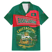 Bangladesh Chittagong Heritage Family Matching Mermaid Dress and Hawaiian Shirt with National Emblem and Flag