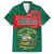 Bangladesh Chittagong Heritage Family Matching Off The Shoulder Long Sleeve Dress and Hawaiian Shirt with National Emblem and Flag