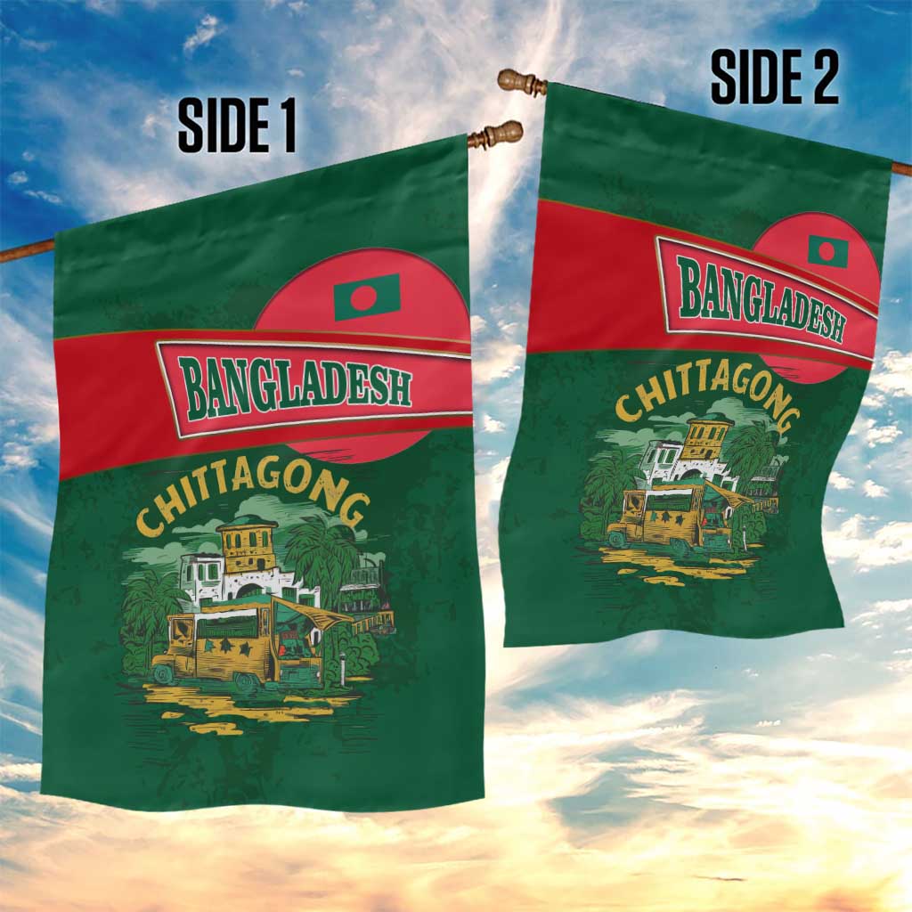 Bangladesh Chittagong Heritage Garden Flag with National Emblem and Flag