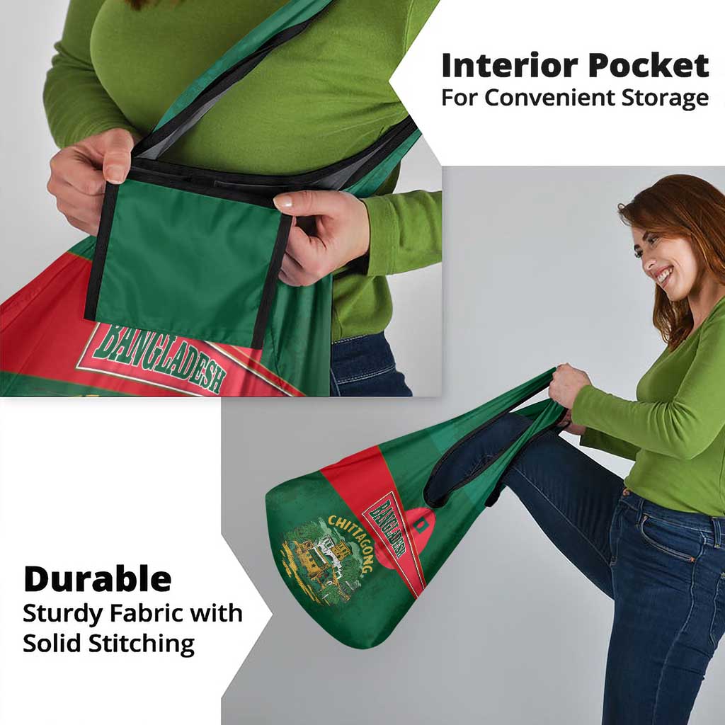 Bangladesh Chittagong Heritage Grocery Bag with National Emblem and Flag