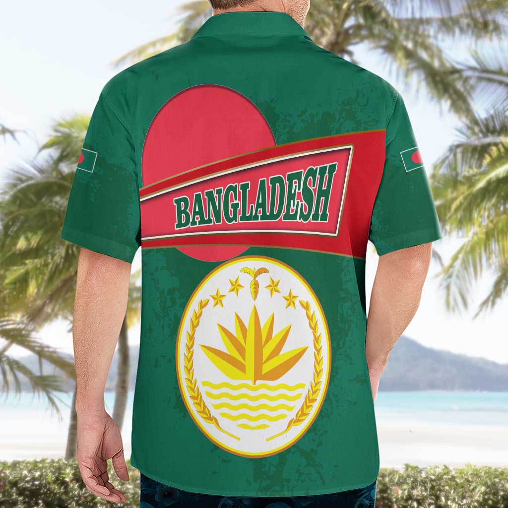 Bangladesh Chittagong Heritage Hawaiian Shirt with National Emblem and Flag