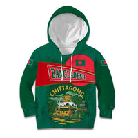 Bangladesh Chittagong Heritage Kid Hoodie with National Emblem and Flag