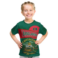 Bangladesh Chittagong Heritage Kid T Shirt with National Emblem and Flag