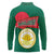 Bangladesh Chittagong Heritage Long Sleeve Polo Shirt with National Emblem and Flag
