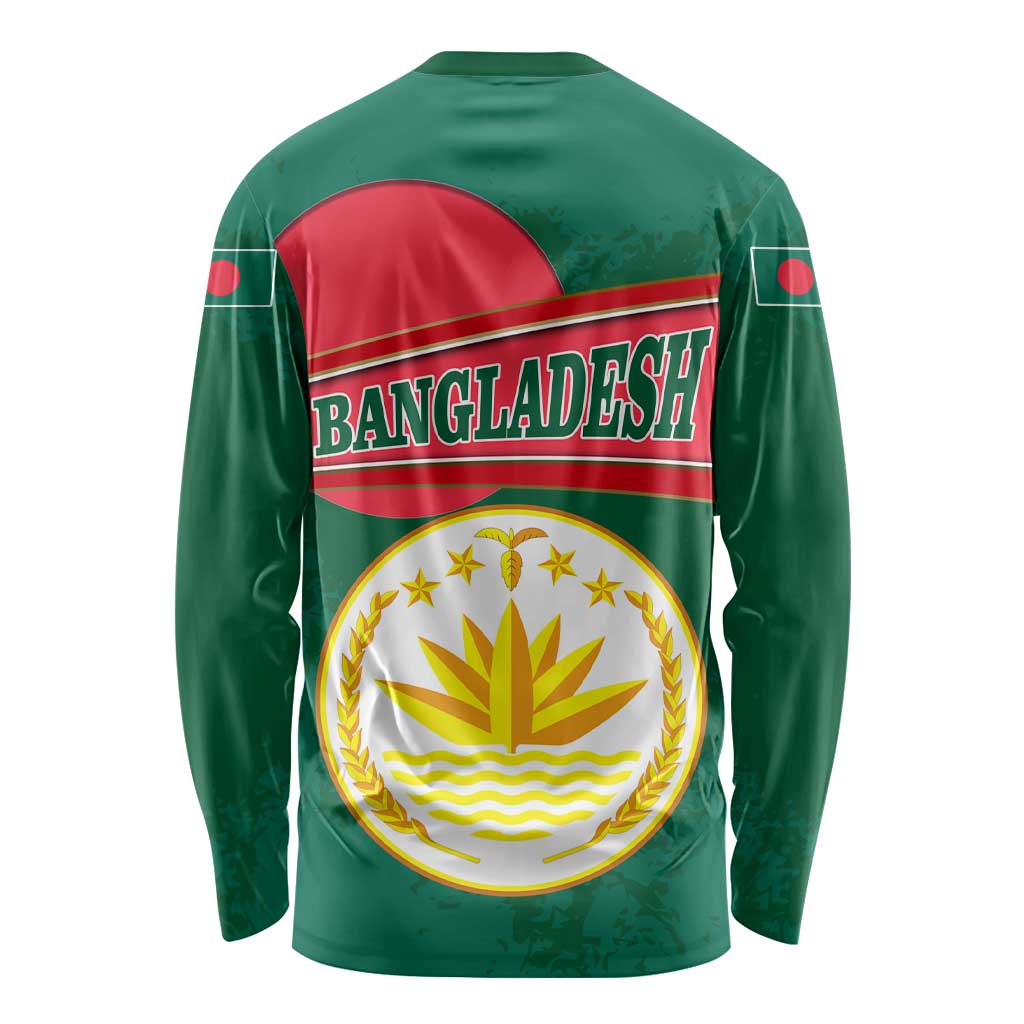 Bangladesh Chittagong Heritage Long Sleeve Shirt with National Emblem and Flag