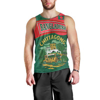 Bangladesh Chittagong Heritage Men Tank Top with National Emblem and Flag