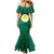 Bangladesh Chittagong Heritage Mermaid Dress with National Emblem and Flag