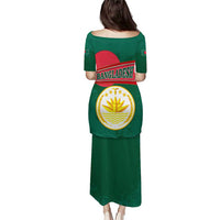 Bangladesh Chittagong Heritage Puletasi with National Emblem and Flag
