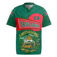 Bangladesh Chittagong Heritage Rugby Jersey with National Emblem and Flag
