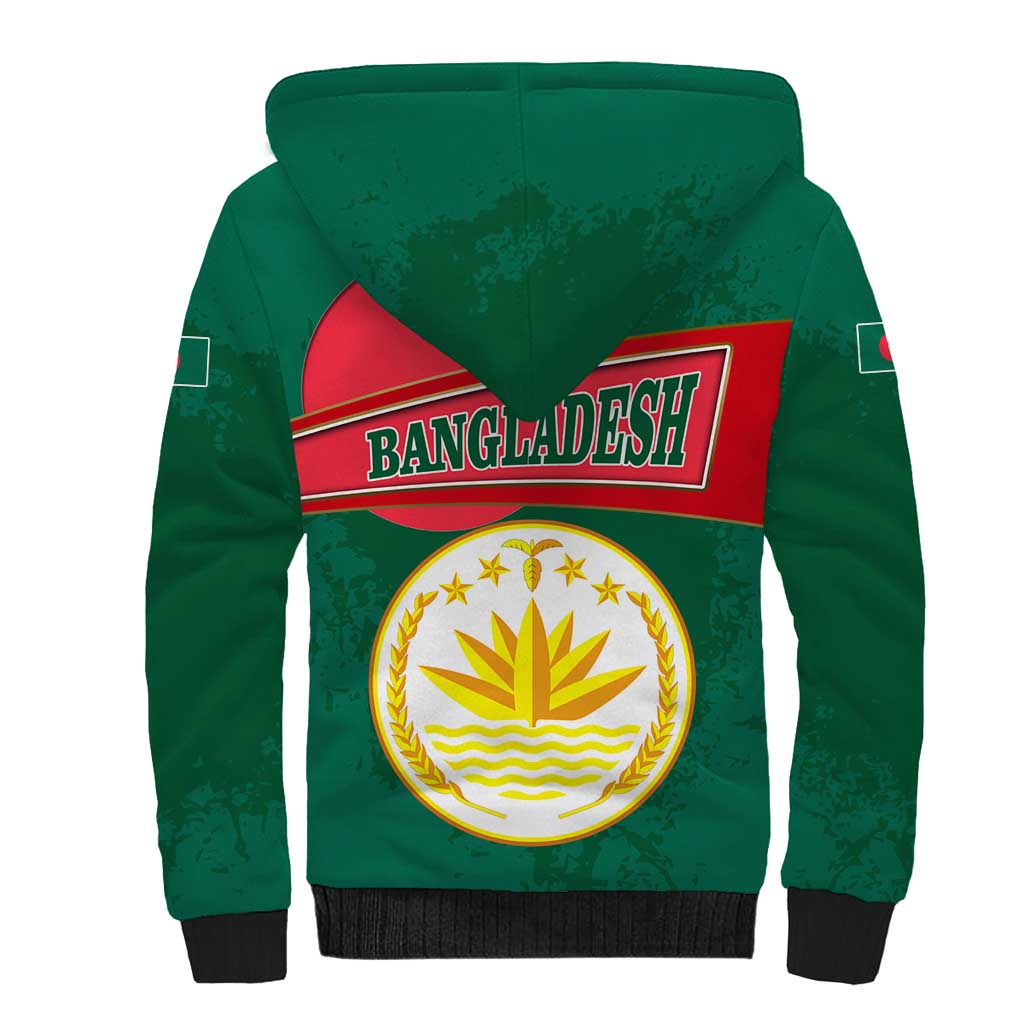 Bangladesh Chittagong Heritage Sherpa Hoodie with National Emblem and Flag