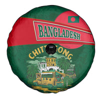 Bangladesh Chittagong Heritage Spare Tire Cover with National Emblem and Flag