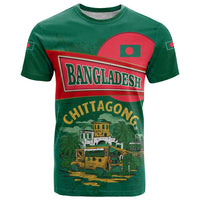 Bangladesh Chittagong Heritage T Shirt with National Emblem and Flag