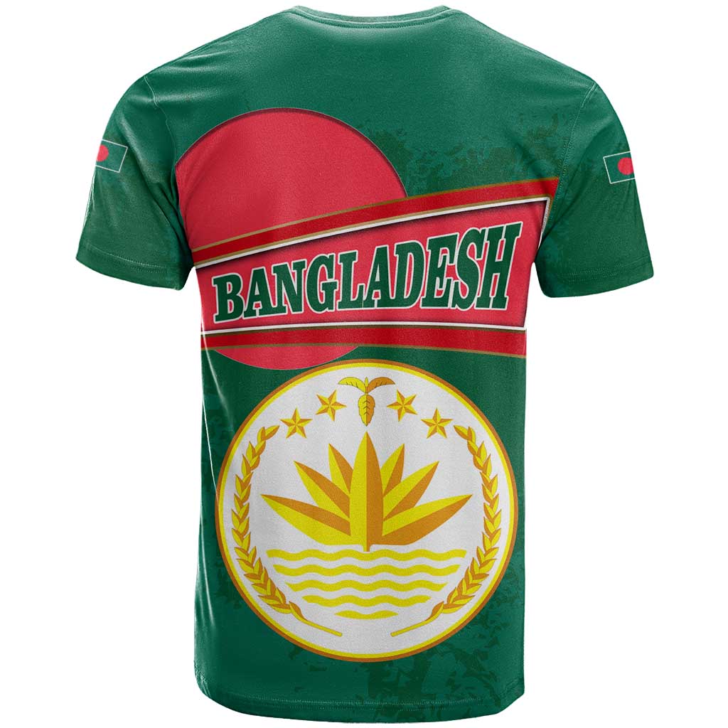 Bangladesh Chittagong Heritage T Shirt with National Emblem and Flag