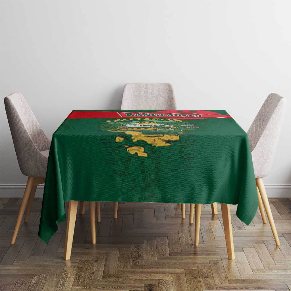 Bangladesh Chittagong Heritage Tablecloth with National Emblem and Flag