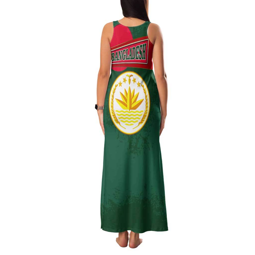 Bangladesh Chittagong Heritage Tank Maxi Dress with National Emblem and Flag