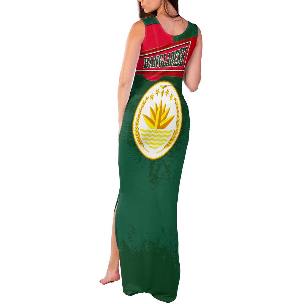 Bangladesh Chittagong Heritage Tank Maxi Dress with National Emblem and Flag