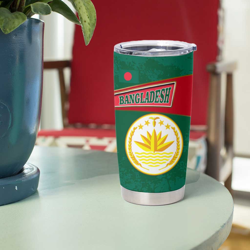 Bangladesh Chittagong Heritage Tumbler Cup with National Emblem and Flag