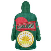 Bangladesh Chittagong Heritage Wearable Blanket Hoodie with National Emblem and Flag