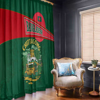 Bangladesh Chittagong Heritage Window Curtain with National Emblem and Flag