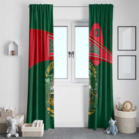 Bangladesh Chittagong Heritage Window Curtain with National Emblem and Flag