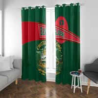 Bangladesh Chittagong Heritage Window Curtain with National Emblem and Flag