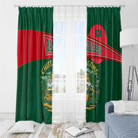 Bangladesh Chittagong Heritage Window Curtain with National Emblem and Flag