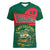 Bangladesh Chittagong Heritage Women V-Neck T-Shirt with National Emblem and Flag