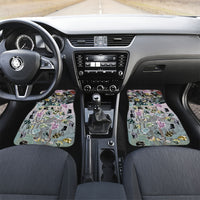 Personalized Made By Human Imperfect Statue Faces Car Mats Handmade Look Grunge Collage Pop Art