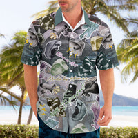 Personalized Made By Human Imperfect Statue Faces Hawaiian Shirt Handmade Look Grunge Collage Pop Art