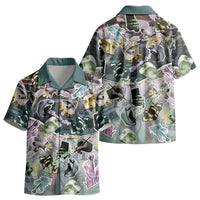 Personalized Made By Human Imperfect Statue Faces Kid Hawaiian Shirt Handmade Look Grunge Collage Pop Art