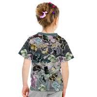 Personalized Made By Human Imperfect Statue Faces Kid T Shirt Handmade Look Grunge Collage Pop Art
