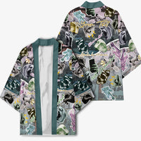 Personalized Made By Human Imperfect Statue Faces Kimono Handmade Look Grunge Collage Pop Art