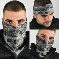 Personalized Made By Human Imperfect Statue Faces Neck Gaiter Handmade Look Grunge Collage Pop Art