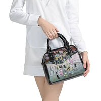 Personalized Made By Human Imperfect Statue Faces Shoulder Handbag Handmade Look Grunge Collage Pop Art