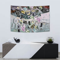 Personalized Made By Human Imperfect Statue Faces Tapestry Handmade Look Grunge Collage Pop Art