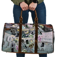 Personalized Made By Human Imperfect Statue Faces Travel Bag Handmade Look Grunge Collage Pop Art