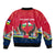 Central African Republic Bomber Jacket with Red Blue Green Tribal Design and National Flag - Wonder Print Shop