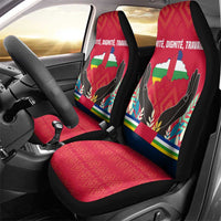 Central African Republic Car Seat Cover with Red Blue Green Tribal Design and National Flag - Wonder Print Shop